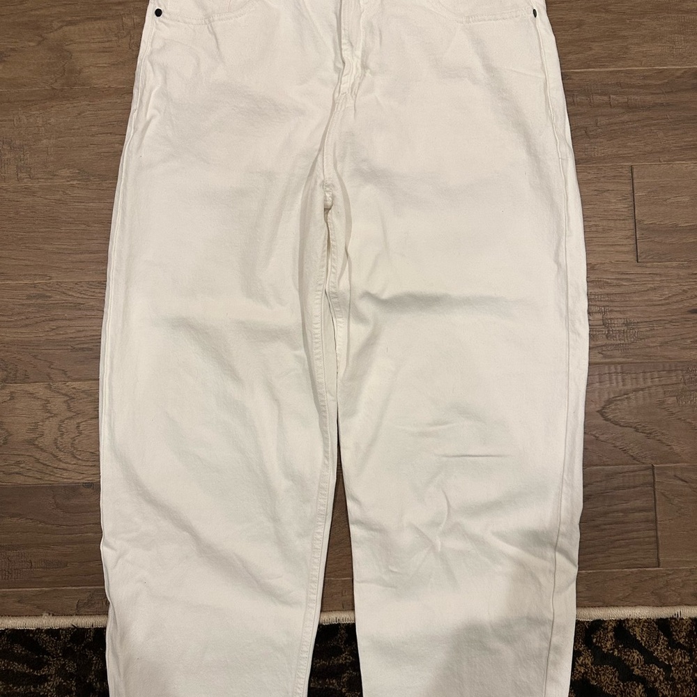 Bene Klee Baggy Fit White Jeans